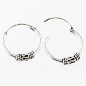 5599829 Zilveren oorringen meander 14mm 3