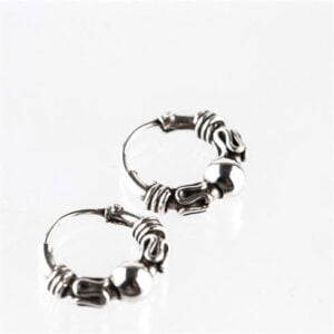 7344990 Stoere mini oorringen zilver 2