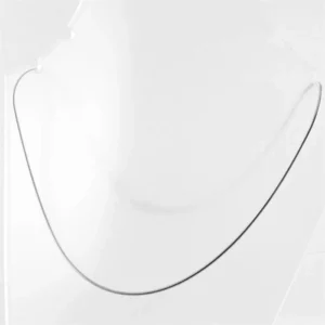 Gerhodineerd zilveren slang ketting 1,2 mm