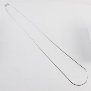 Ketting slang gerhodineerd zilver 1,2 mm