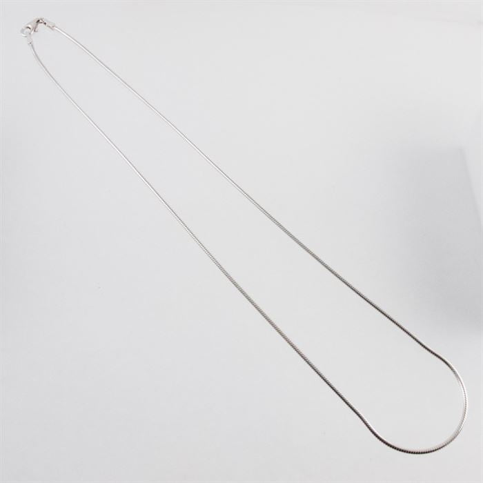 Ketting slang gerhodineerd zilver 1,2 mm