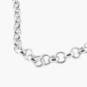 Ketting met jasseron schakel van 3,5 mm - 925 sterling zilver - detail