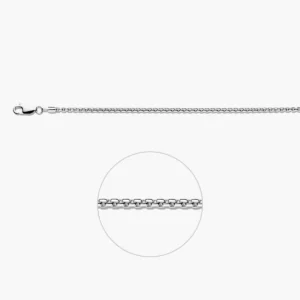 Zilveren ketting venetiaans bol 2,1 mm