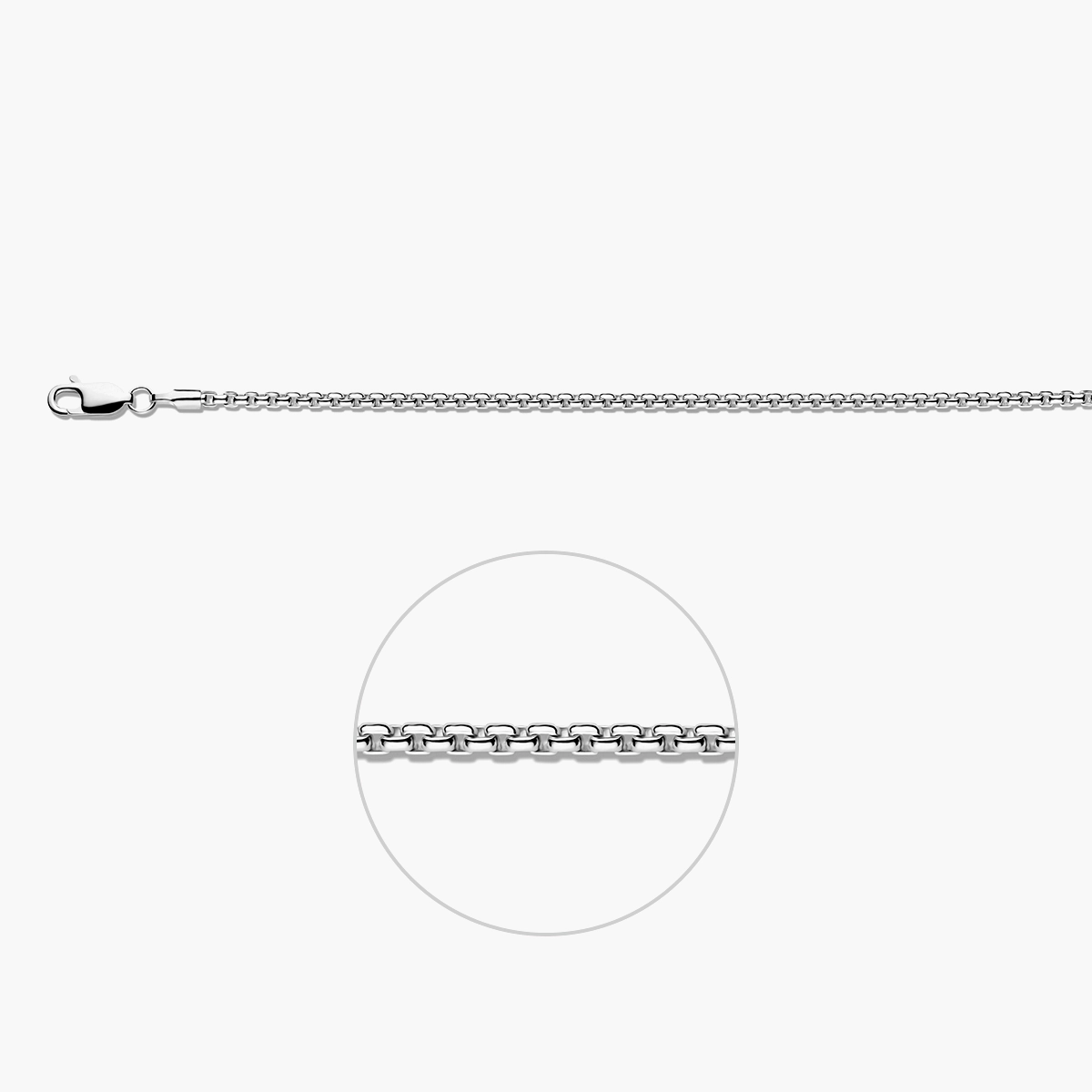 Zilveren ketting venetiaans bol 2,1 mm