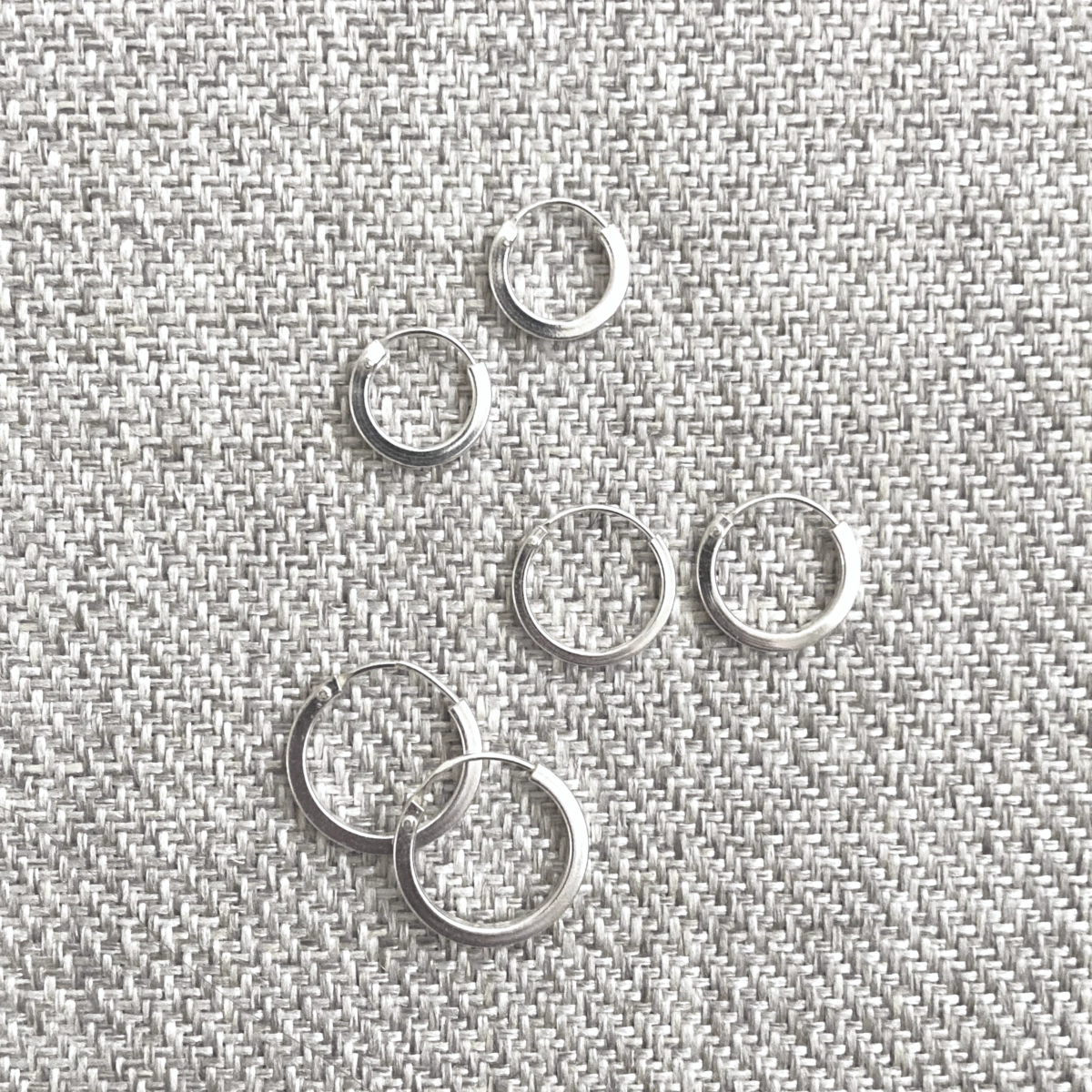 Kleine platte oorringen - 925 zilver - essential - Afbeelding 2
