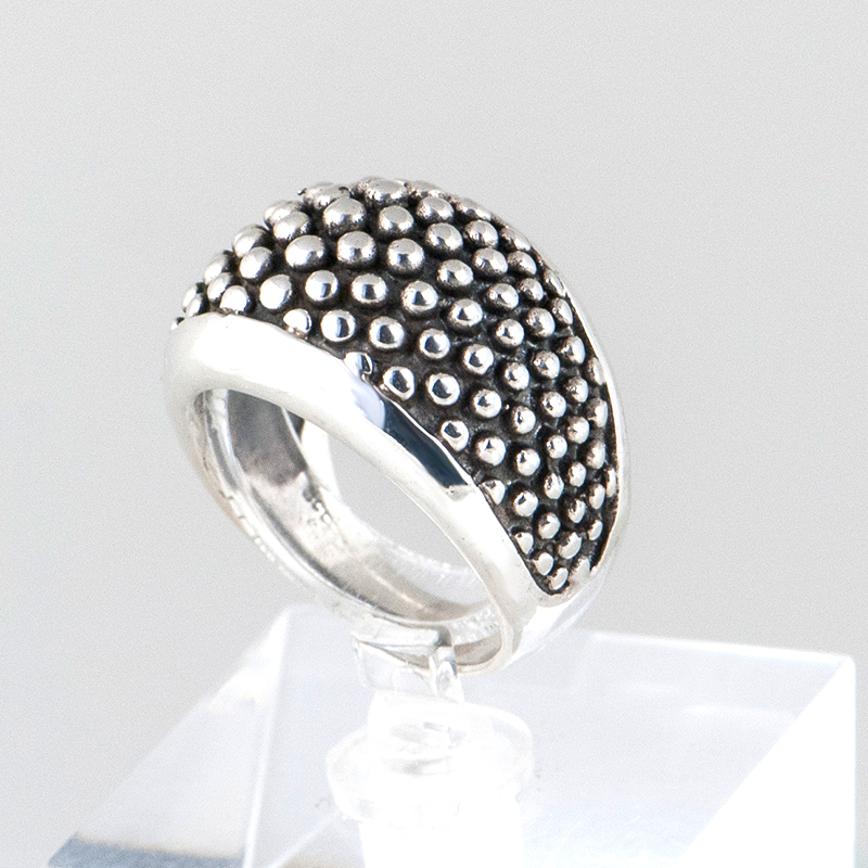 Zilveren spijker ring 1 2