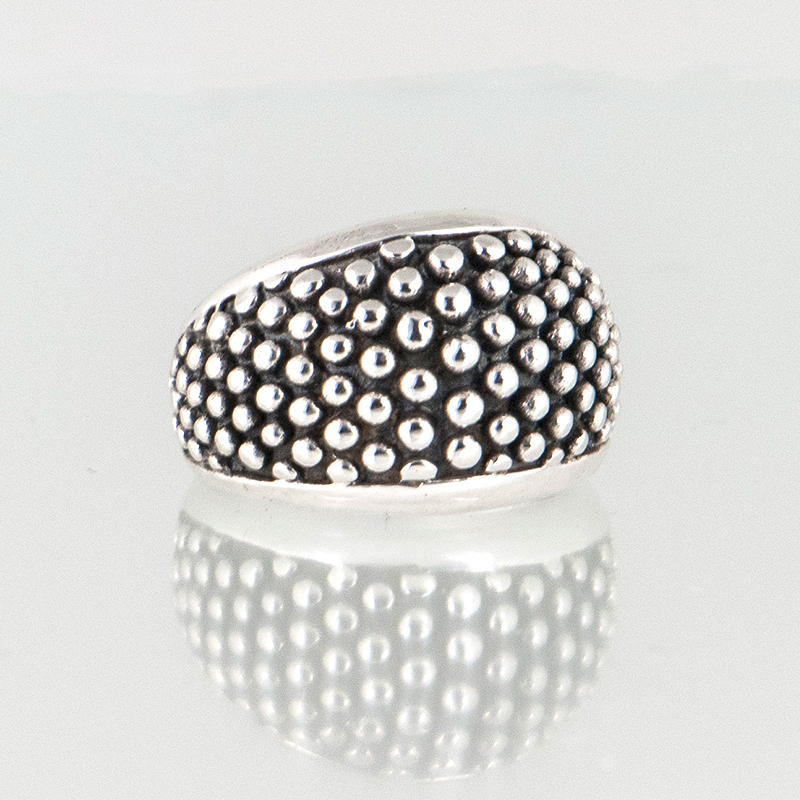 Zilveren spijker ring 2 1