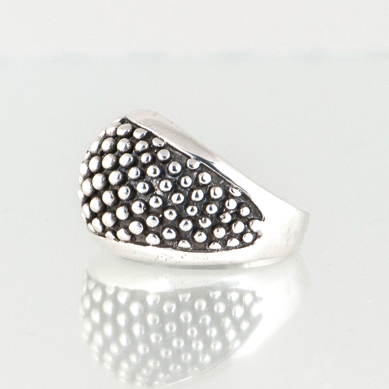 Zilveren spijker ring 4