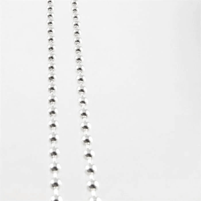 zilveren bolletjes ketting 2 mm 2