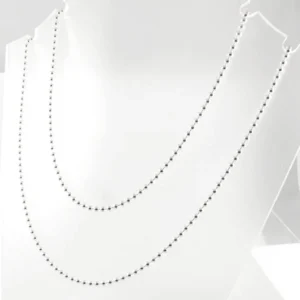zilveren bolletjes ketting 2 mm