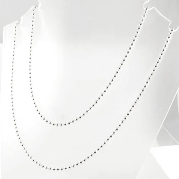 zilveren bolletjes ketting 2 mm