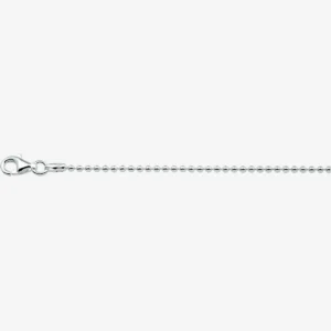Zilveren bolletjes ketting 2 mm – soepel vallende ketting van Sterling zilver