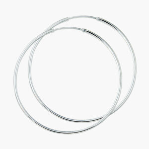 Zilveren oorringen 1,5 mm met scharniersluiting (52 mm)