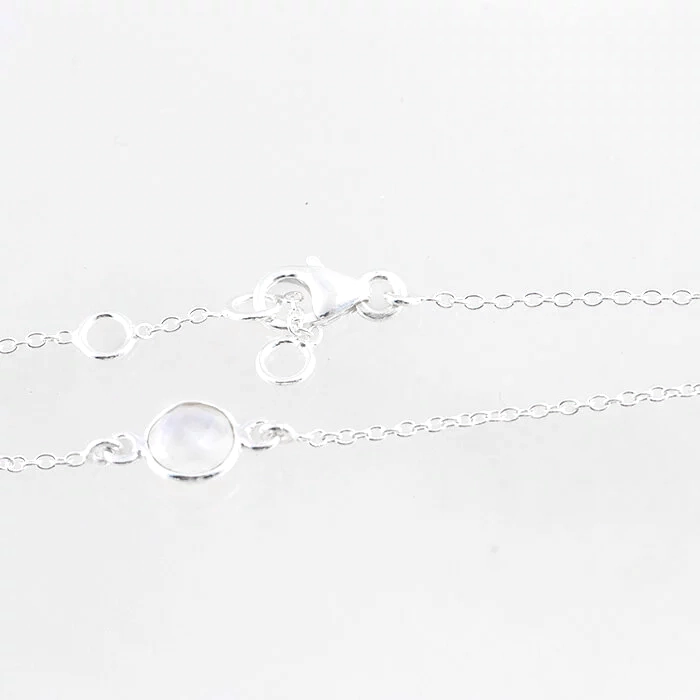 Zilveren armbandje maansteen