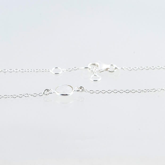 Zilver armbandje maansteen 2