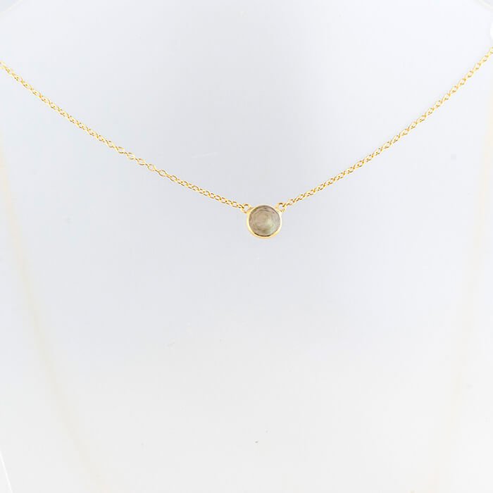 Labradoriet kettinkje goud op zilver 1 1