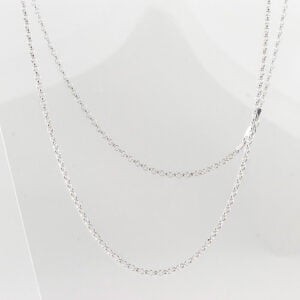 Jasseron ketting zilver gerhodineerd 2