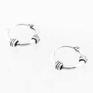 Zilveren bali oorringen spiraal 10 mm - 925 zilver