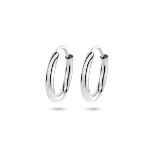 Oorringen zilver dik mini