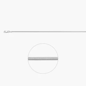 Zilveren ketting slang - 1,2 mm - 925 sterling zilver