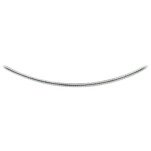 Zilveren omega ketting dik