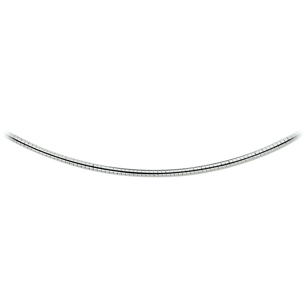 Zilveren omega ketting dik
