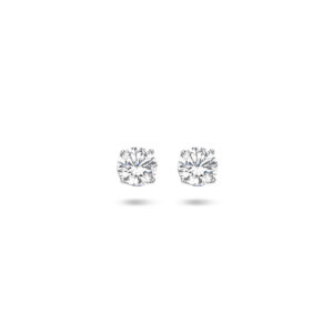 Oorknoppen zirkonia zilver