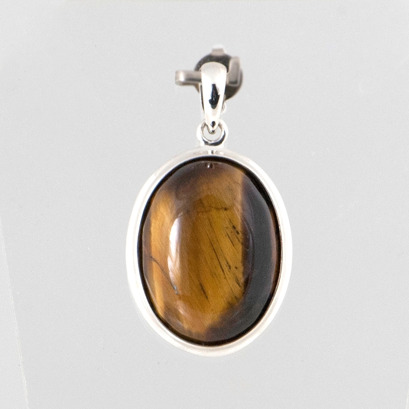Hanger tijgeroog zilver 1