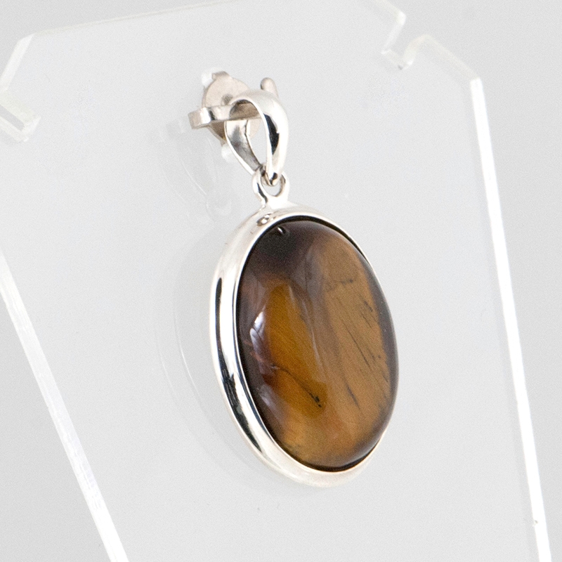 Hanger tijgeroog zilver 2 1