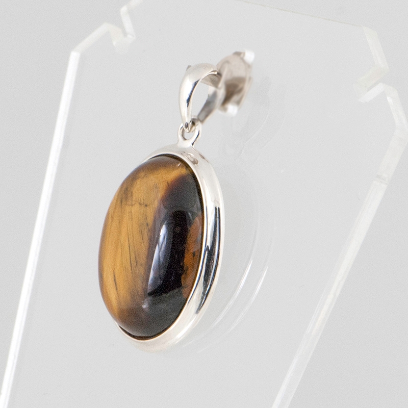 Hanger tijgeroog zilver 3