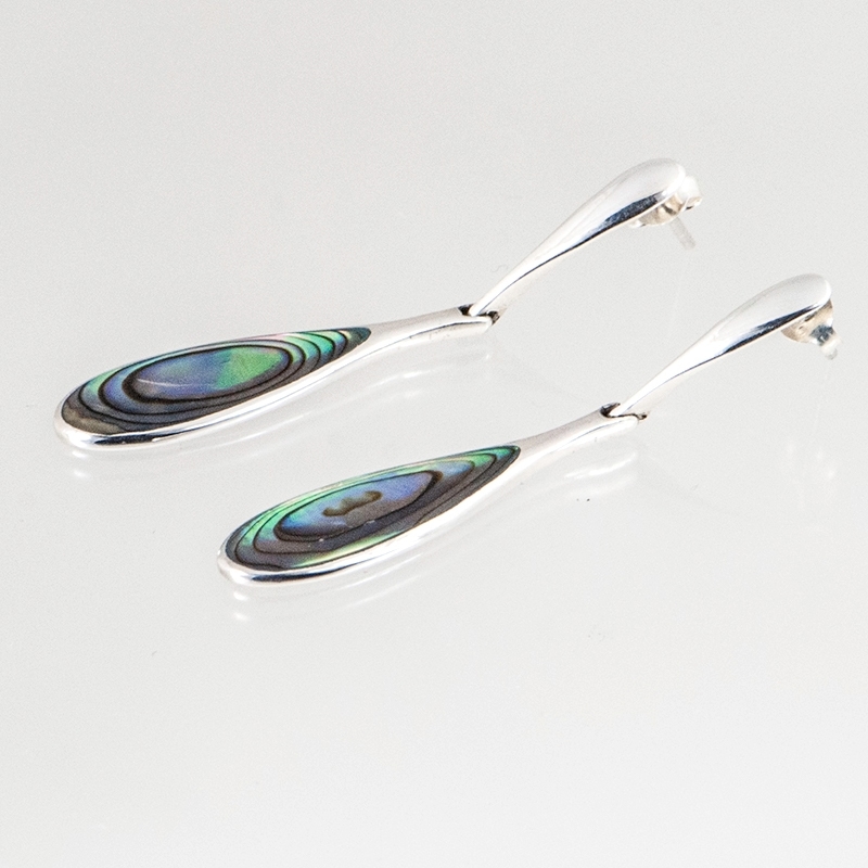 Paarlemoer oorbellen zilver 4