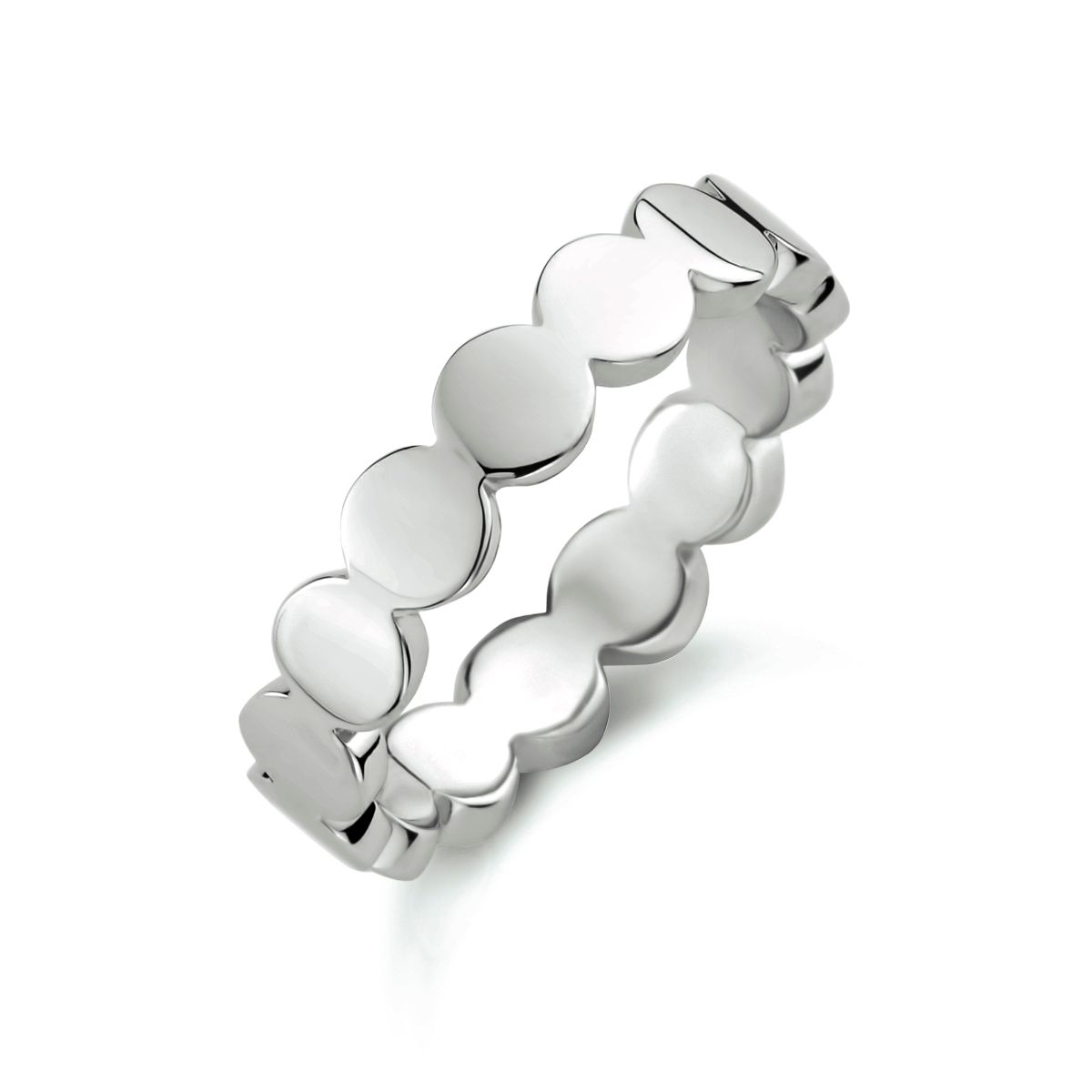 Ring rondjes zilver 1