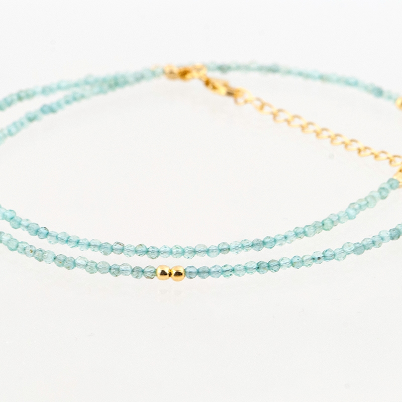 Apatiet ketting met goud 3