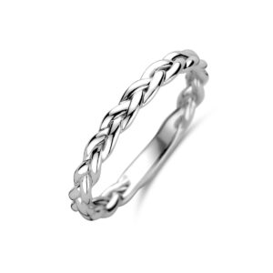 Ring zilver gevlochten 1