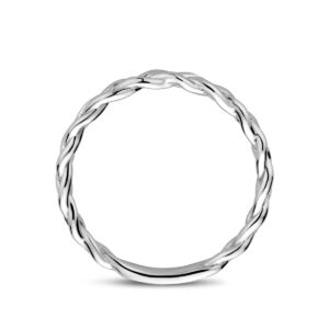 Ring zilver gevlochten 2