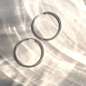 zilveren oorringen 3 mm sfeer