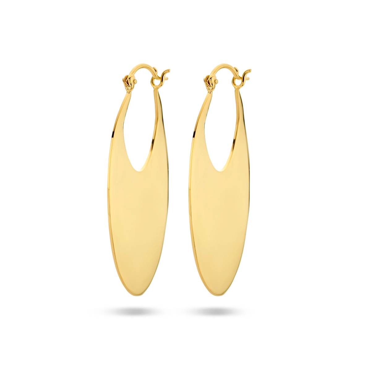 Gold plated zilveren oorringen plat