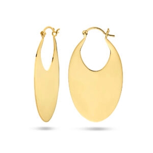 Gold plated zilveren oorringen plat 2