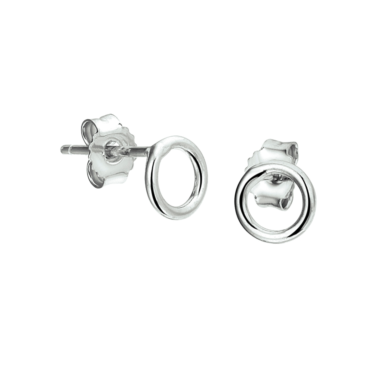 Oorstekers cirkel zilver 1