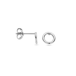 Oorstekers cirkel zilver 2