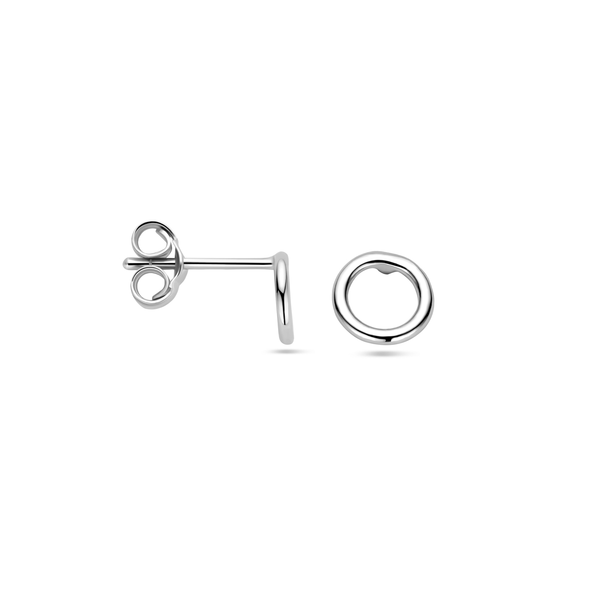 Oorstekers cirkel zilver 2