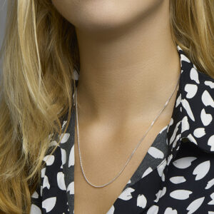 Zilveren gourmet ketting aan de hals - 50 mm x 1,8 mm