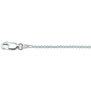 Zilveren ketting anker rond