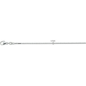 Zilveren ketting gerhodineerd zilver 1.3mm 2