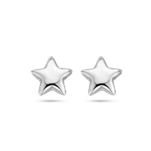 studs ster gerhodineerd zilver 1