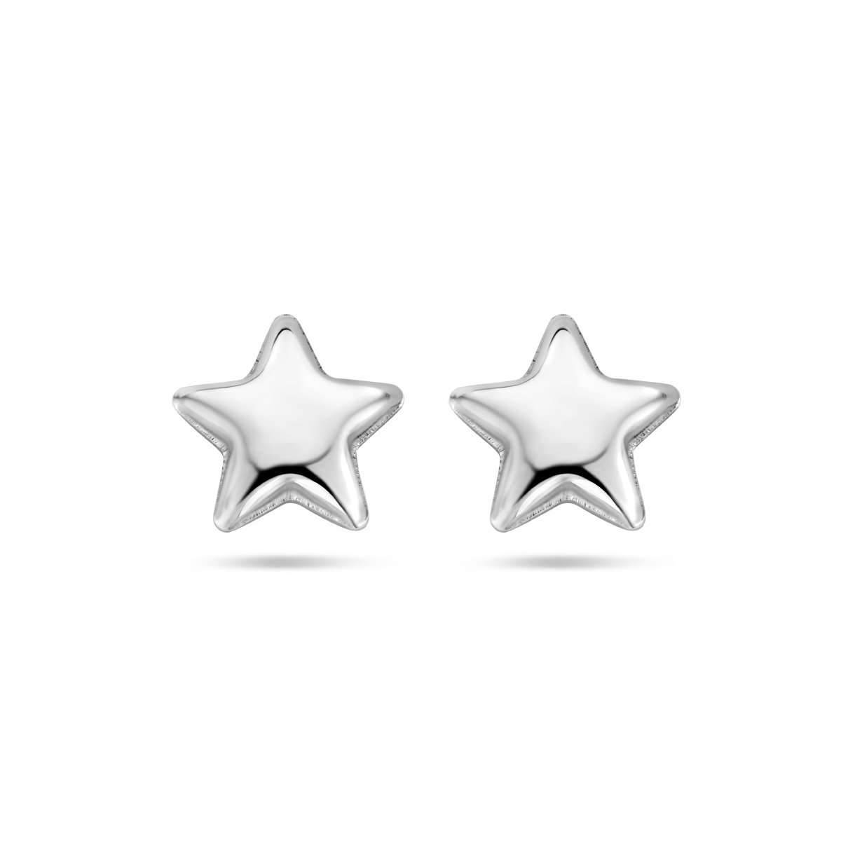 studs ster gerhodineerd zilver 1