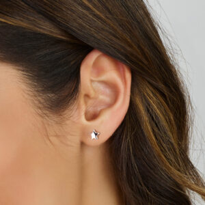 studs ster gerhodineerd zilver 2