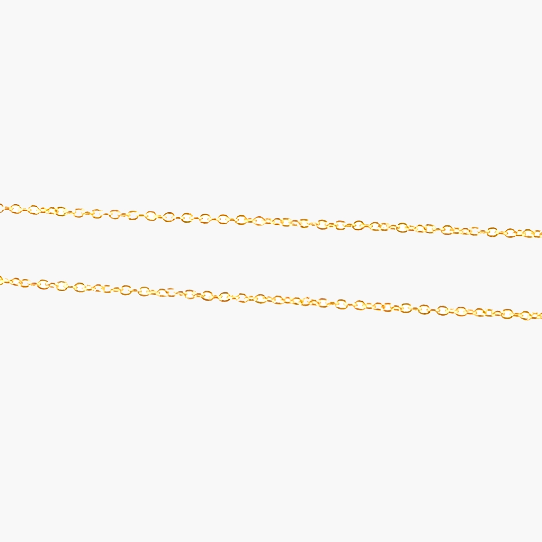 Verguld zilveren ketting anker schakel 1,2 mm