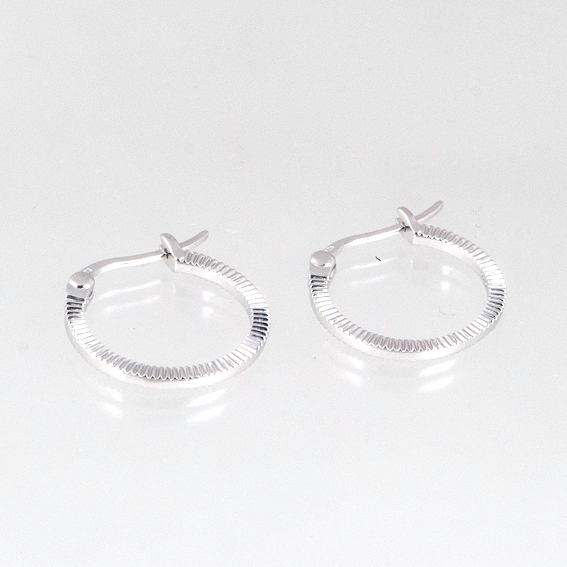 oorringen zilver modern gestreept 1