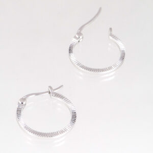 oorringen zilver modern gestreept 2